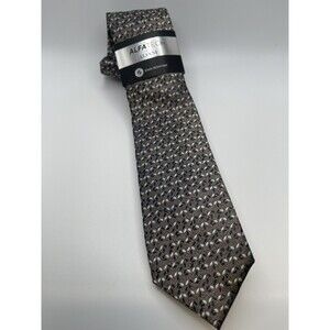 ALFATECH BY ALFANI Stain Resistant Thornton Mini Tie In Taupe New